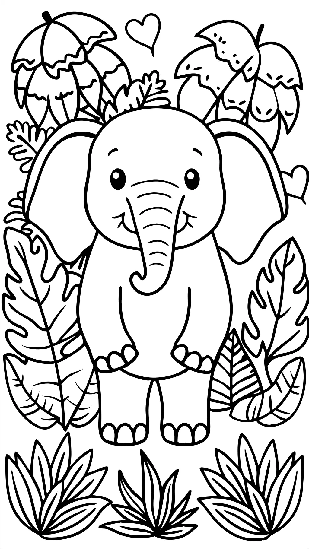 páginas para colorear imprimibles elefante